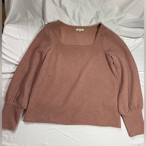 Madewell Women's Square Neck Sweater - Dusty Pink